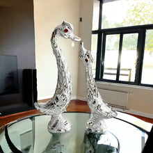 Load image into Gallery viewer, Pair of Swans - Silver 14.5cm