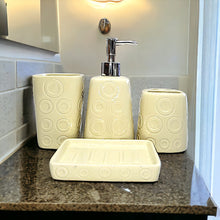 Load image into Gallery viewer, Bathroom Accessory Set - Circle Pattern Cream