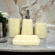 Load image into Gallery viewer, Bathroom Accessory Set - Circle Pattern Cream
