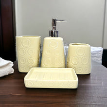 Load image into Gallery viewer, Bathroom Accessory Set - Circle Pattern Cream