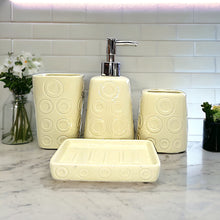 Load image into Gallery viewer, Bathroom Accessory Set - Circle Pattern Cream