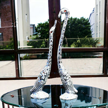 Load image into Gallery viewer, Pair of Swans - Silver 27 cm