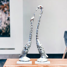 Load image into Gallery viewer, Pair of Swans - Silver 27 cm