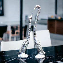 Load image into Gallery viewer, Pair of Swans - Silver 27 cm