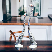 Load image into Gallery viewer, Pair of Swans - Silver 27 cm