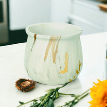 Load image into Gallery viewer, Marble Glazed Planters - Golden