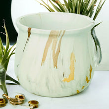 Load image into Gallery viewer, Marble Glazed Planters - Golden