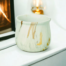 Load image into Gallery viewer, Marble Glazed Planters - Golden