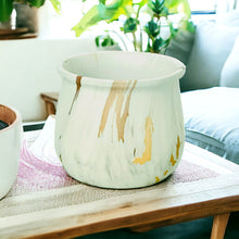 Load image into Gallery viewer, Marble Glazed Planters - Golden