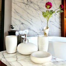 Load image into Gallery viewer, 4-Piece Ceramic Bathroom Accessory Set - White