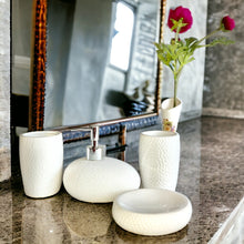 Load image into Gallery viewer, 4-Piece Ceramic Bathroom Accessory Set - White