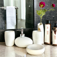 Load image into Gallery viewer, 4-Piece Ceramic Bathroom Accessory Set - White