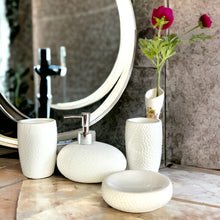 Load image into Gallery viewer, 4-Piece Ceramic Bathroom Accessory Set - White