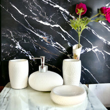 Load image into Gallery viewer, 4-Piece Ceramic Bathroom Accessory Set - White