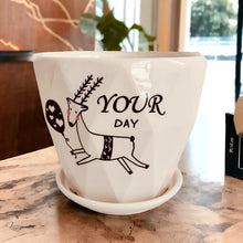 Load image into Gallery viewer, Ceramic Planter with Saucer - Your Day