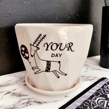 Load image into Gallery viewer, Ceramic Planter with Saucer - Your Day