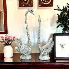 Load image into Gallery viewer, Pair of Swans - Silver 33cm
