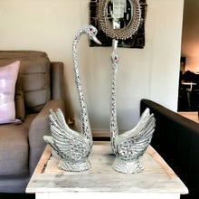 Load image into Gallery viewer, Pair of Swans - Silver 33cm