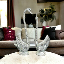 Load image into Gallery viewer, Pair of Swans - Silver 33cm