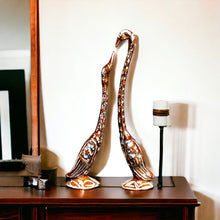 Load image into Gallery viewer, Pair of Swans - Brown 27 cm
