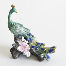 Load image into Gallery viewer, Miniatures Resin Peacock Statue