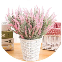 Load image into Gallery viewer, Flocked Lavender Artificial Flowers