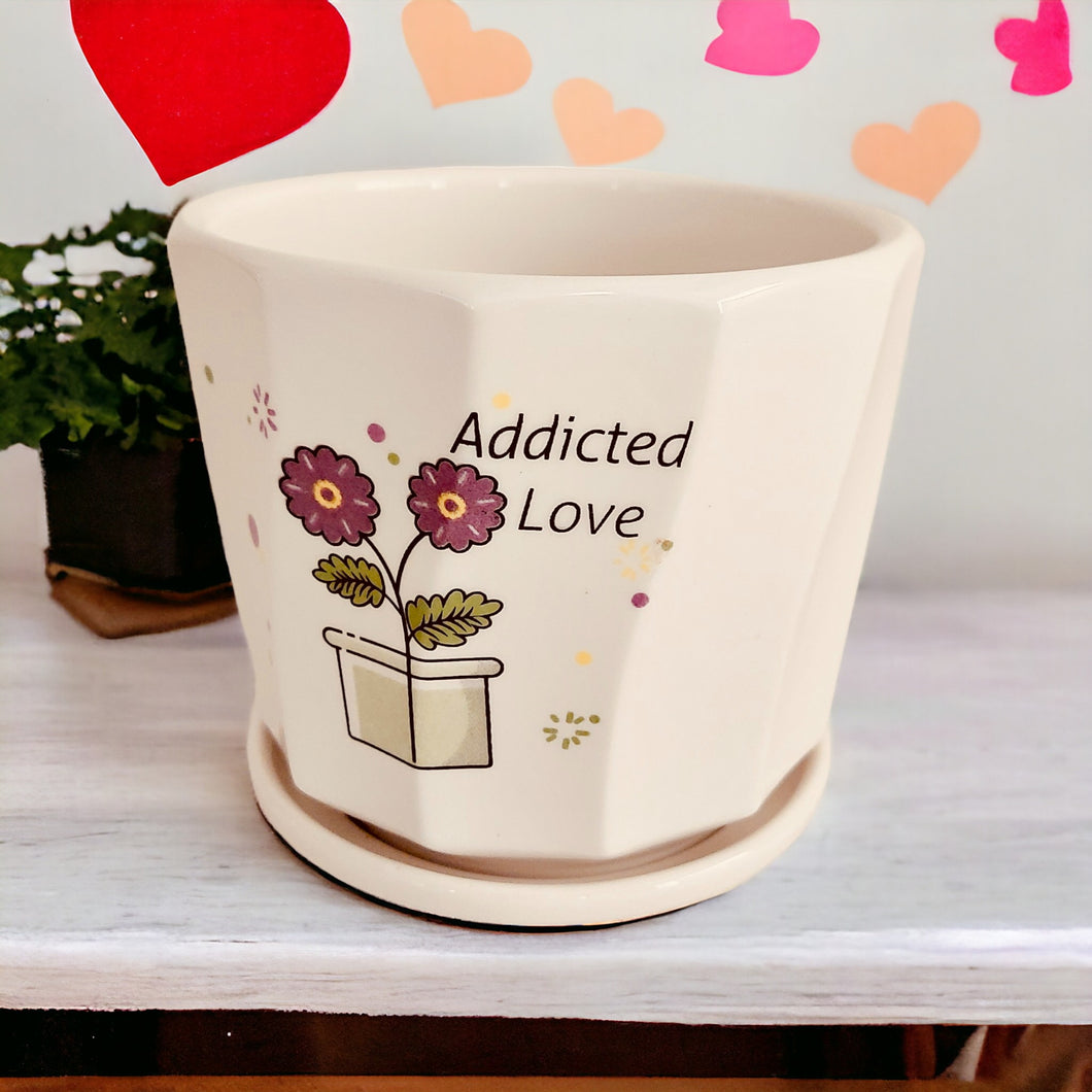 Ceramic Planter - Addicted Love