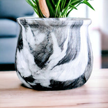 Load image into Gallery viewer, Marble Glazed Planter - D Grey
