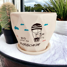 Load image into Gallery viewer, Ceramic Planter with Saucer - Big Dream
