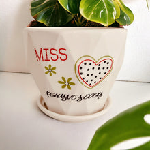 Load image into Gallery viewer, Ceramic Planter with Saucer - Miss
