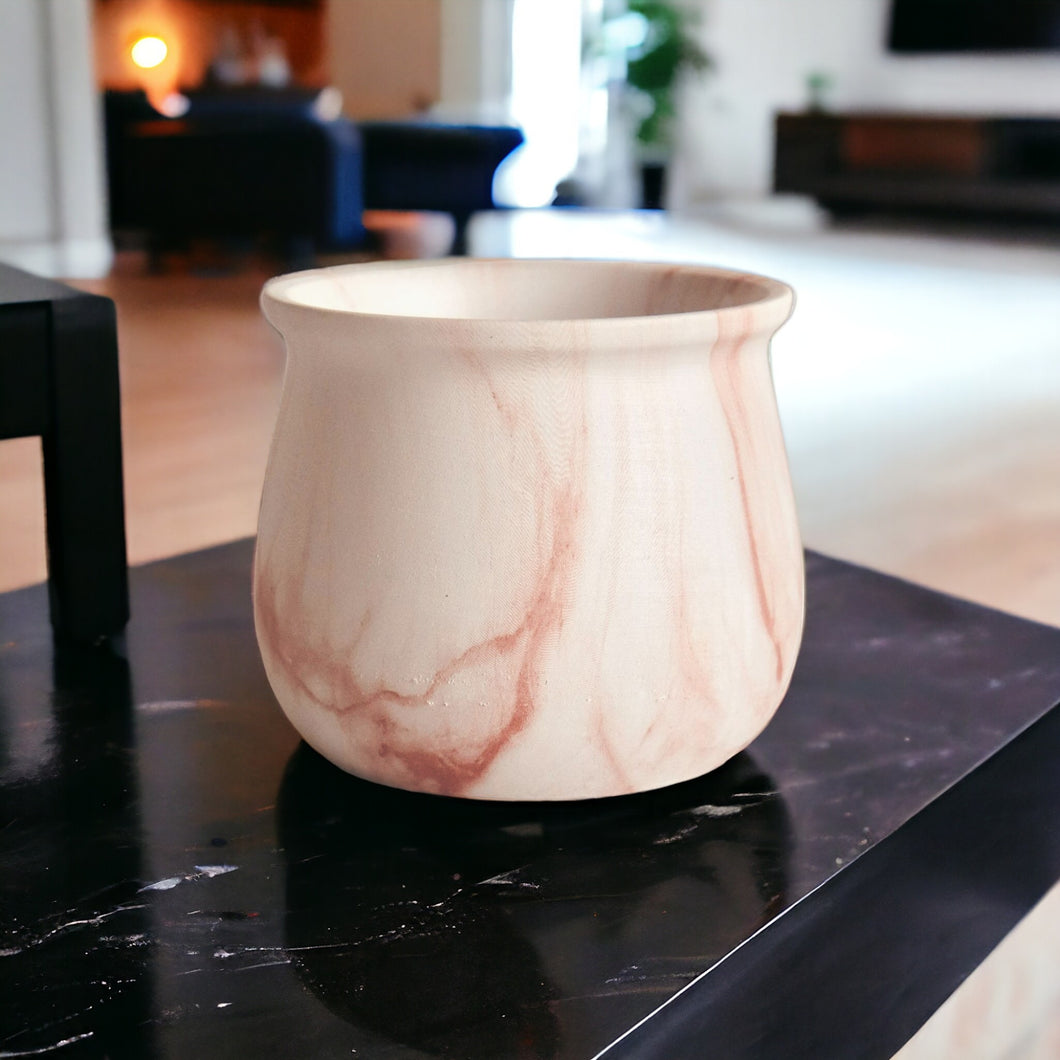 Marble Glazed Planters - Pink