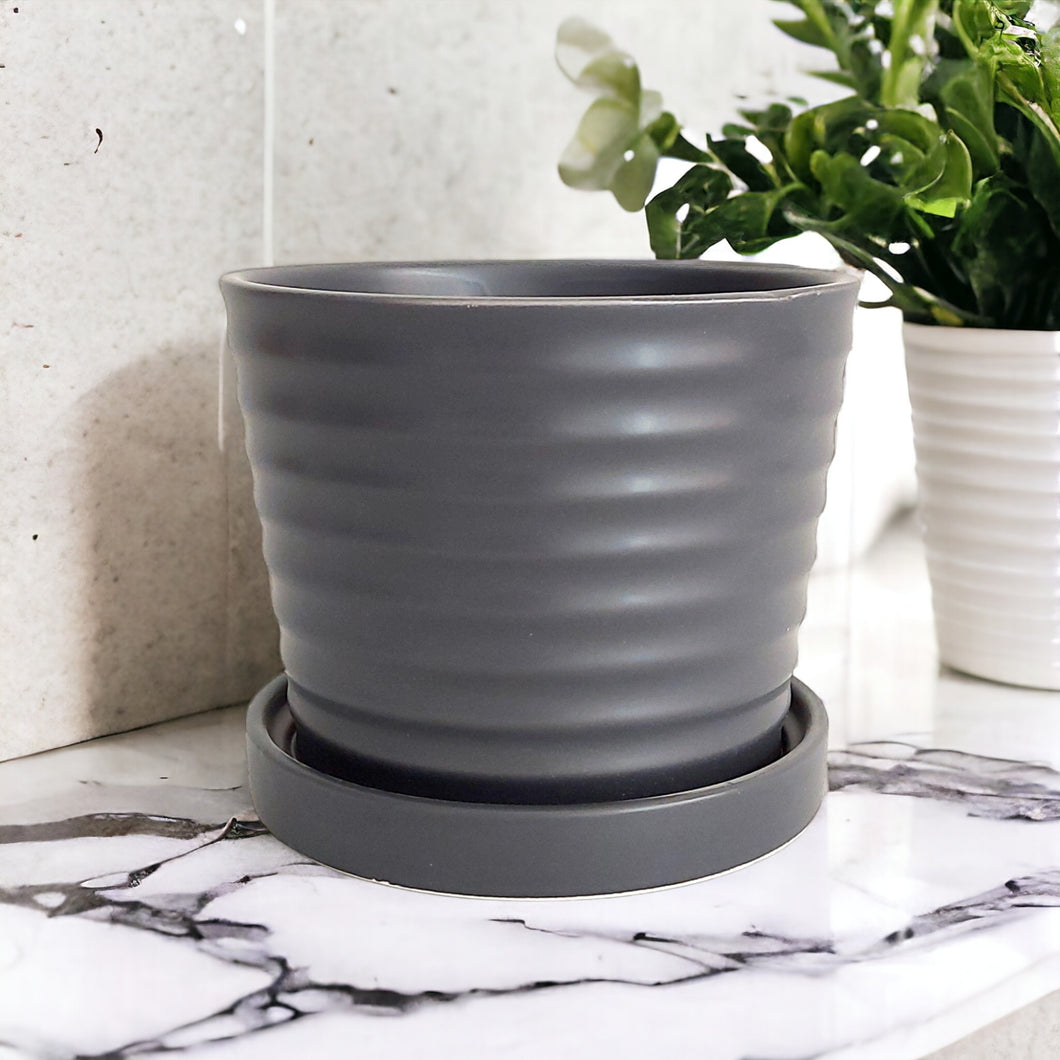 Classic Ceramic Planters - Grey