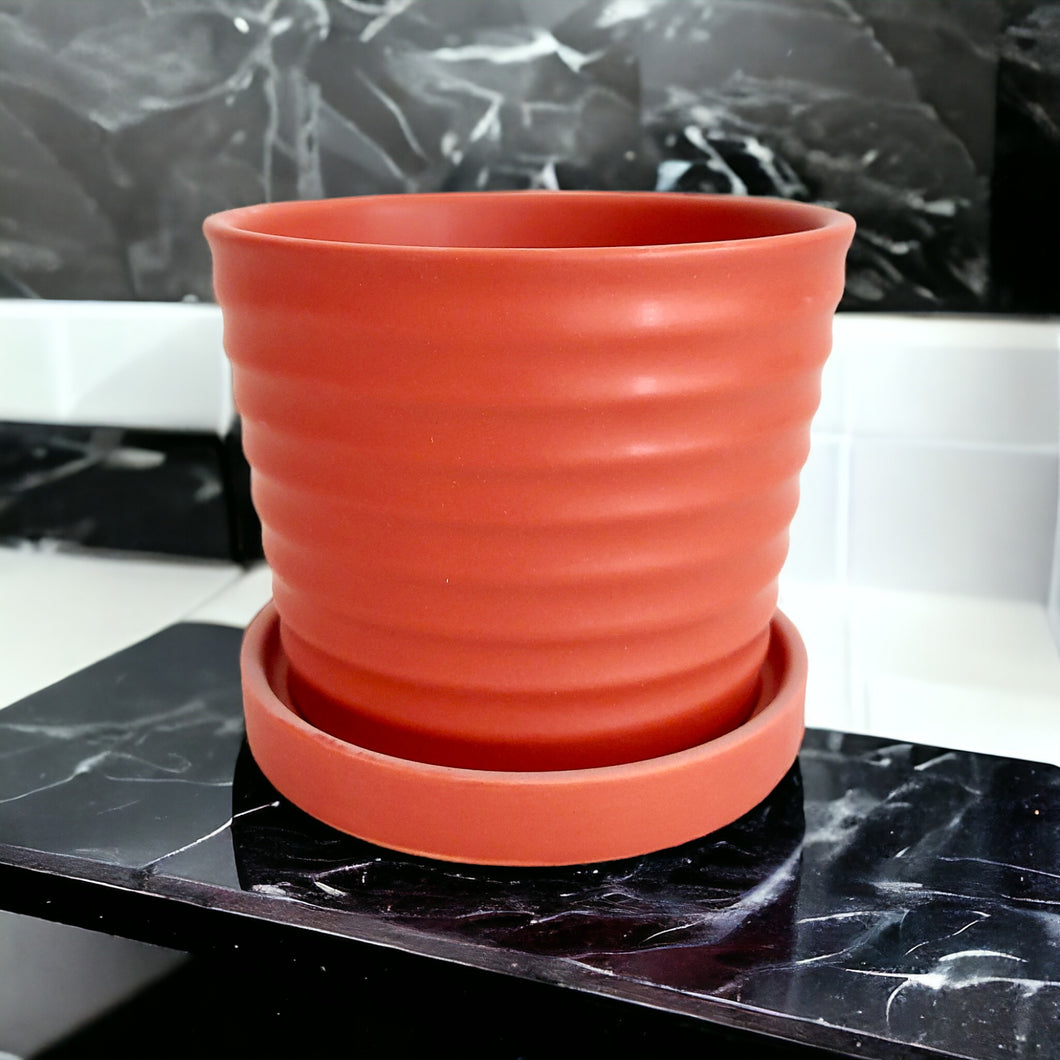 Classic Ceramic Planters - Red