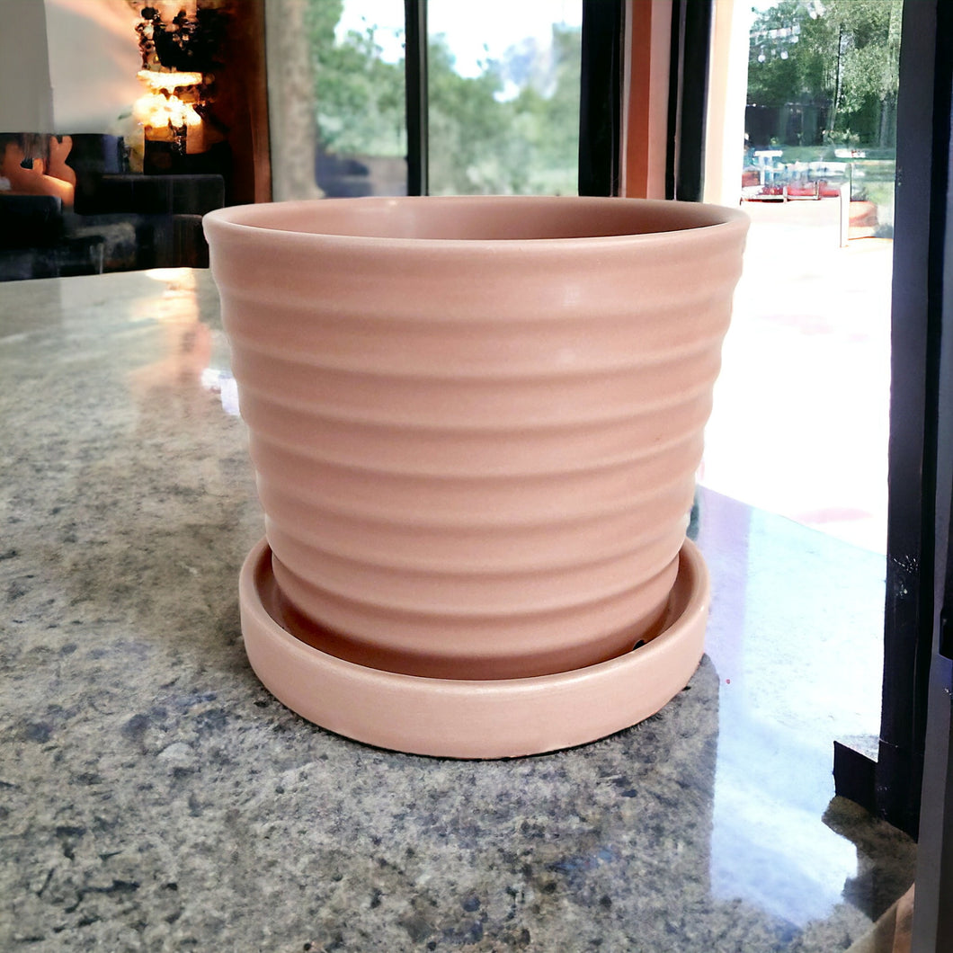 Classic Ceramic Planters - Tan