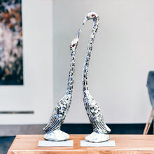 Load image into Gallery viewer, Pair of Swans - Silver 27 cm
