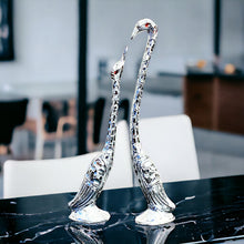 Load image into Gallery viewer, Pair of Swans - Silver 27 cm
