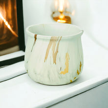 Load image into Gallery viewer, Marble Glazed Planters - Golden
