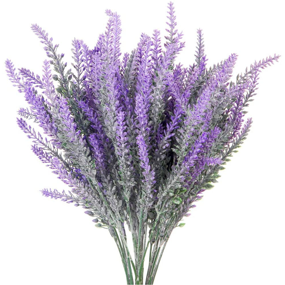 Flocked Lavender Artificial Flowers